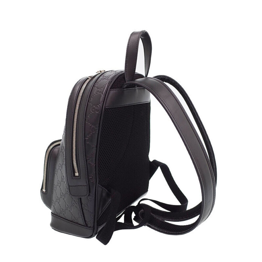 Gucci Backpack ssima Black Leather Signature